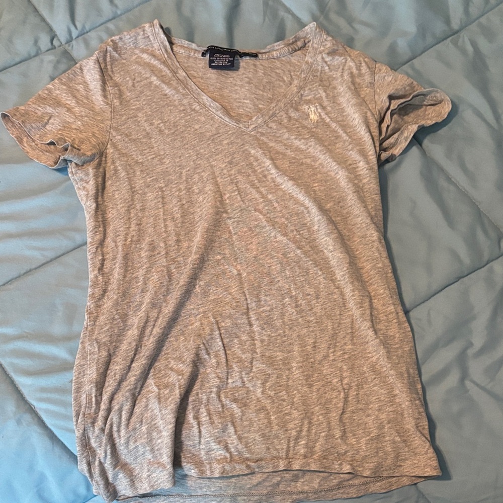 Gray V-Neck T-Shirt